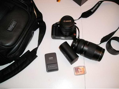 Canon XTi Camera, Lenses, & Extras