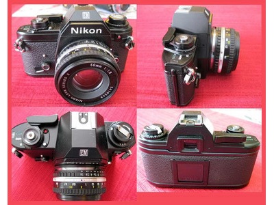 Nikon EM 35mm Film Camera w LOTS extras!